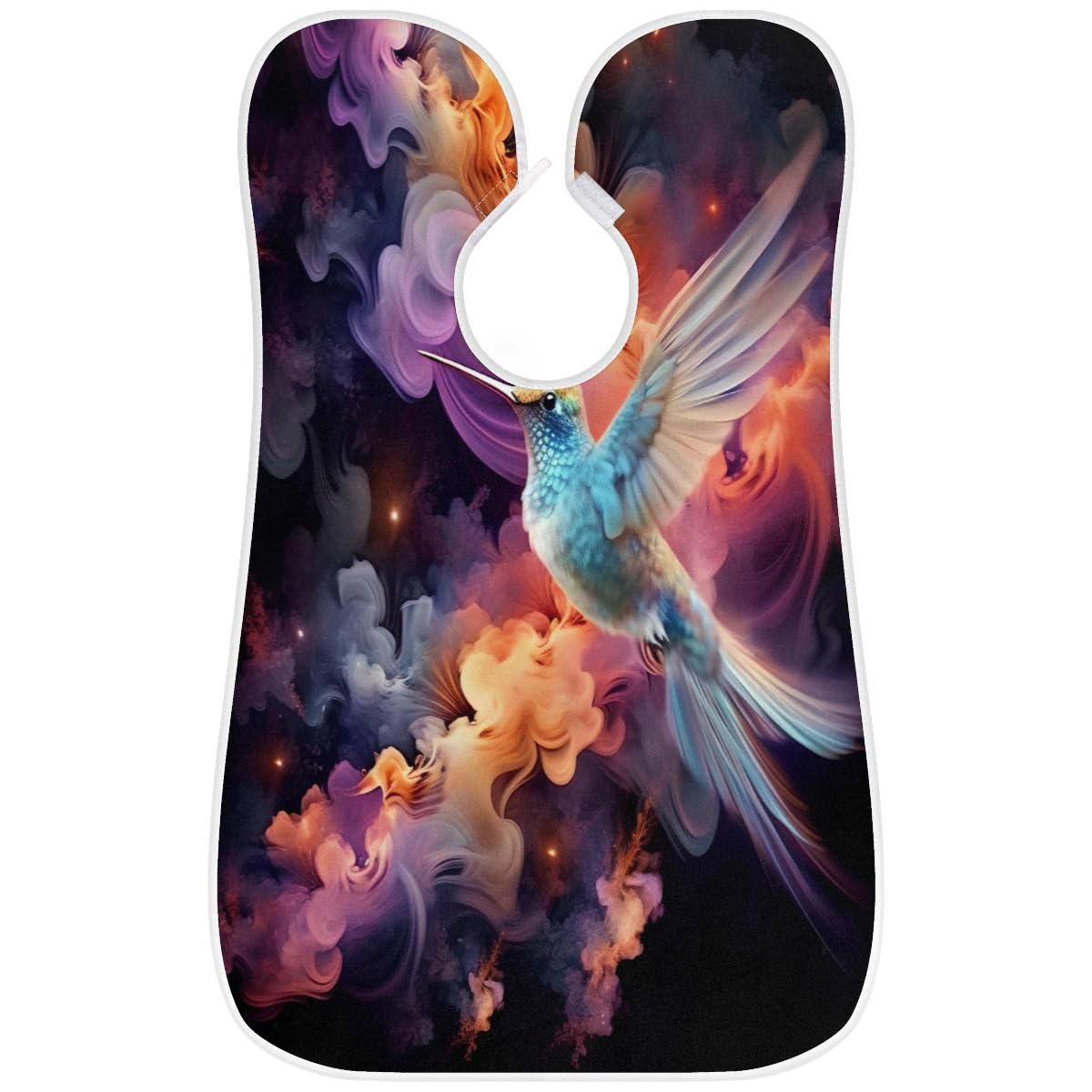 Hummingbird Pattern Barber Bib for Men & Women - Waterproof Shaving & Hair Dye Apron - Beard Trimming & Makeup Cape - Sink Hair Catcher - Perfect for Salon, Home Grooming & Professional Styling