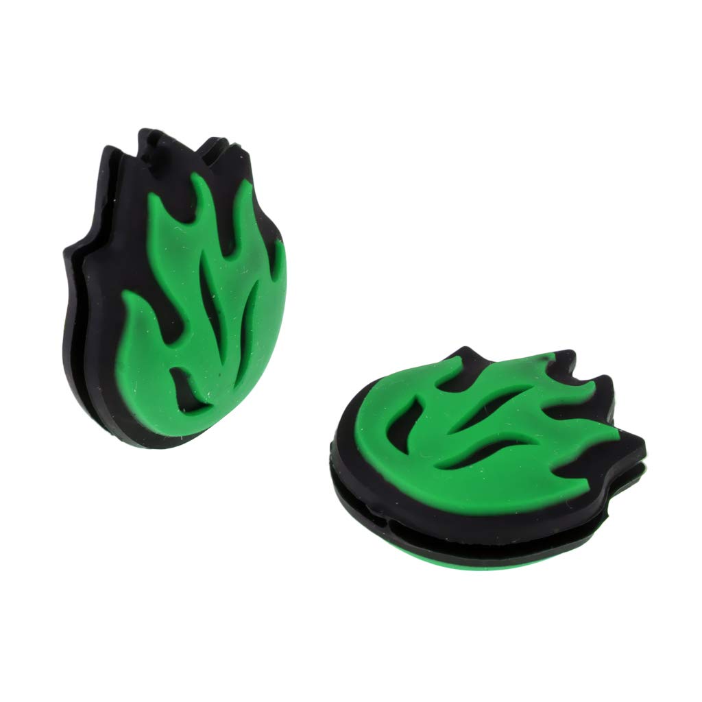 Premium Tennis Vibration Dampener 2-Pack - Shock Absorbers for Tennis Racket Strings | Noise Reduction & Improved Feel | Perfect Gift for Tennis Players (Green) | Ideal for Competitive Matches & Casual Play