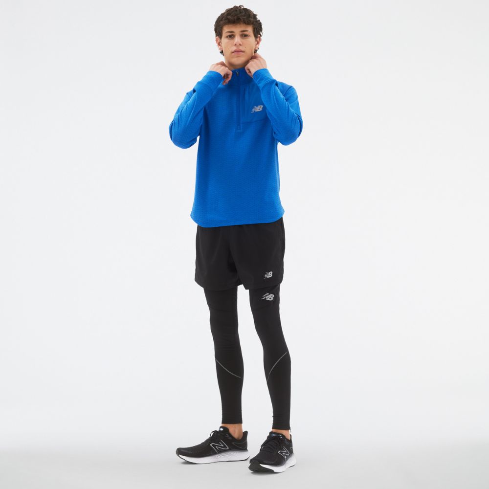 New Balance Men's Heat Grid Half Zip Pullover - Lightweight Running & Training Jacket for Cold Weather Workouts & Outdoor Activities