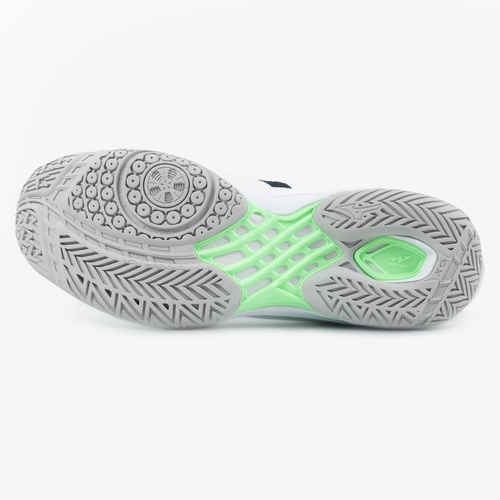 Mizuno Wave Claw Neo 3 Wide Volleyball Shoes for Men & Women - White/Lime - High Performance Indoor Court Shoes for Volleyball & Badminton Players