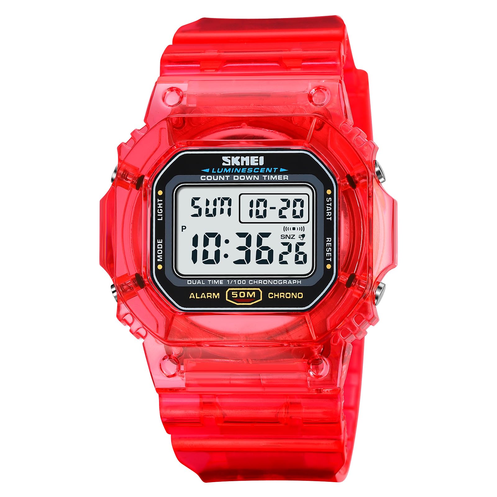 RNONDRY Unisex Digital Watch - Waterproof Clear Display with Date, Alarm & Countdown Timer - Sport Watch for Men, Women, Boys & Girls - Perfect for Swimming, Running & Outdoor Activities