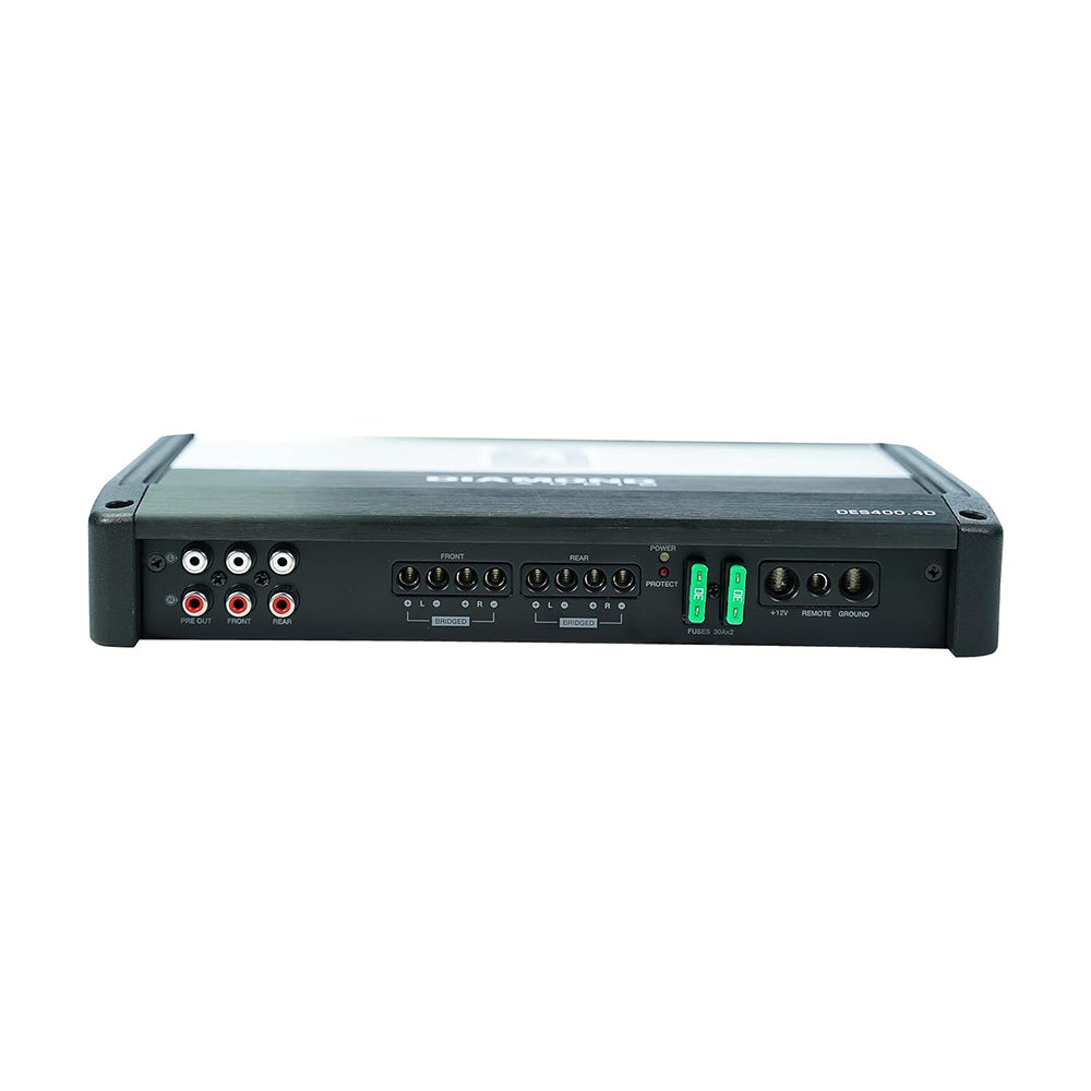 Refurbished Diamond Audio DES400.4D 400W RMS 4-Channel Class D Car Amplifier - Premium Sound for Cars, Trucks & SUVs