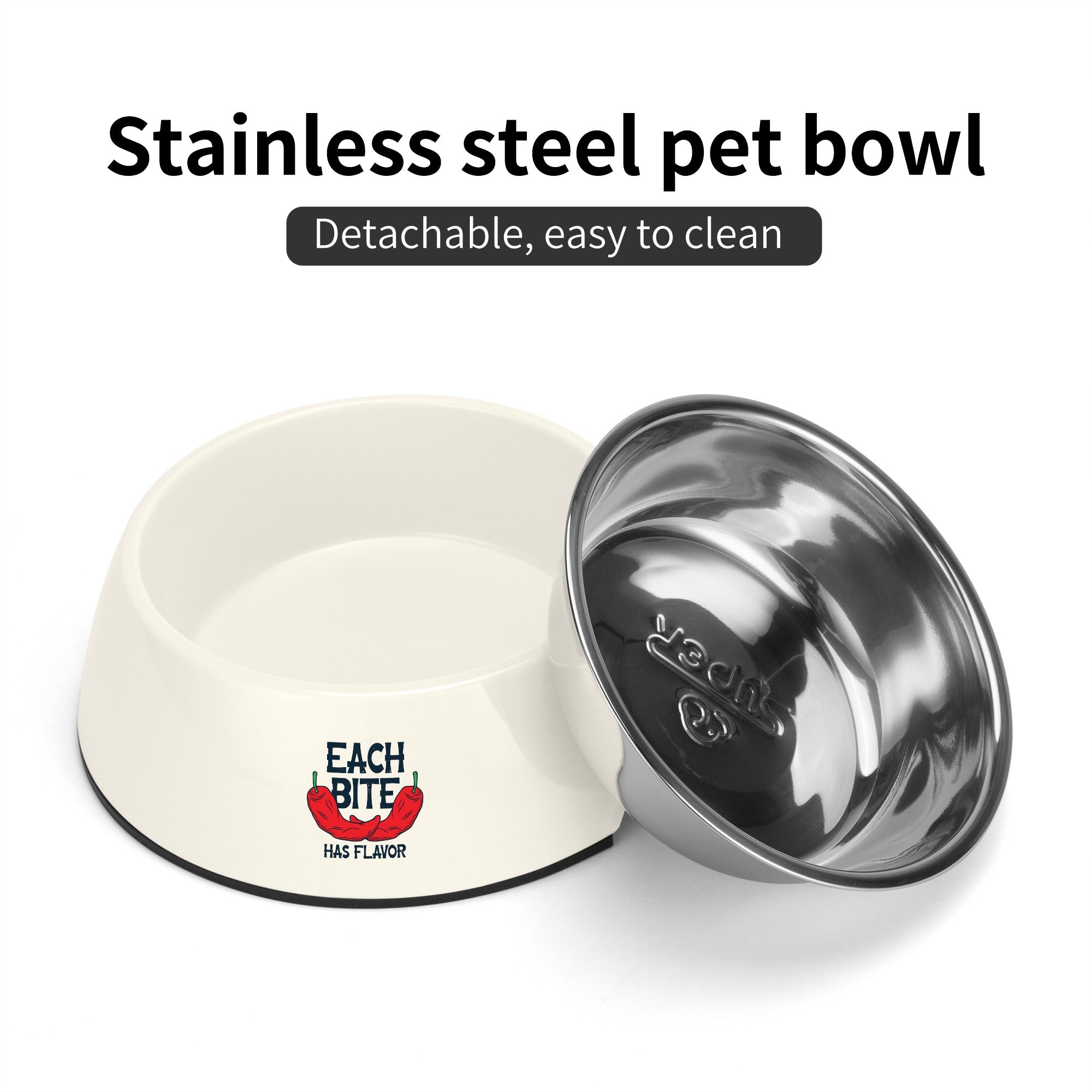 Flavorful Pet Food Bowl - Non-Slip Design for Dogs & Cats - Perfect for Mealtime, Travel & Outdoor Use