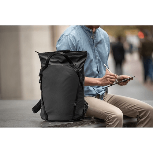 Peak Design Everyday Totepack 20L V2 - Premium Camera Backpack & Work Tote for Photographers & Commuters - Durable Waterproof Black Nylon Bag for Travel, Office & Daily Use