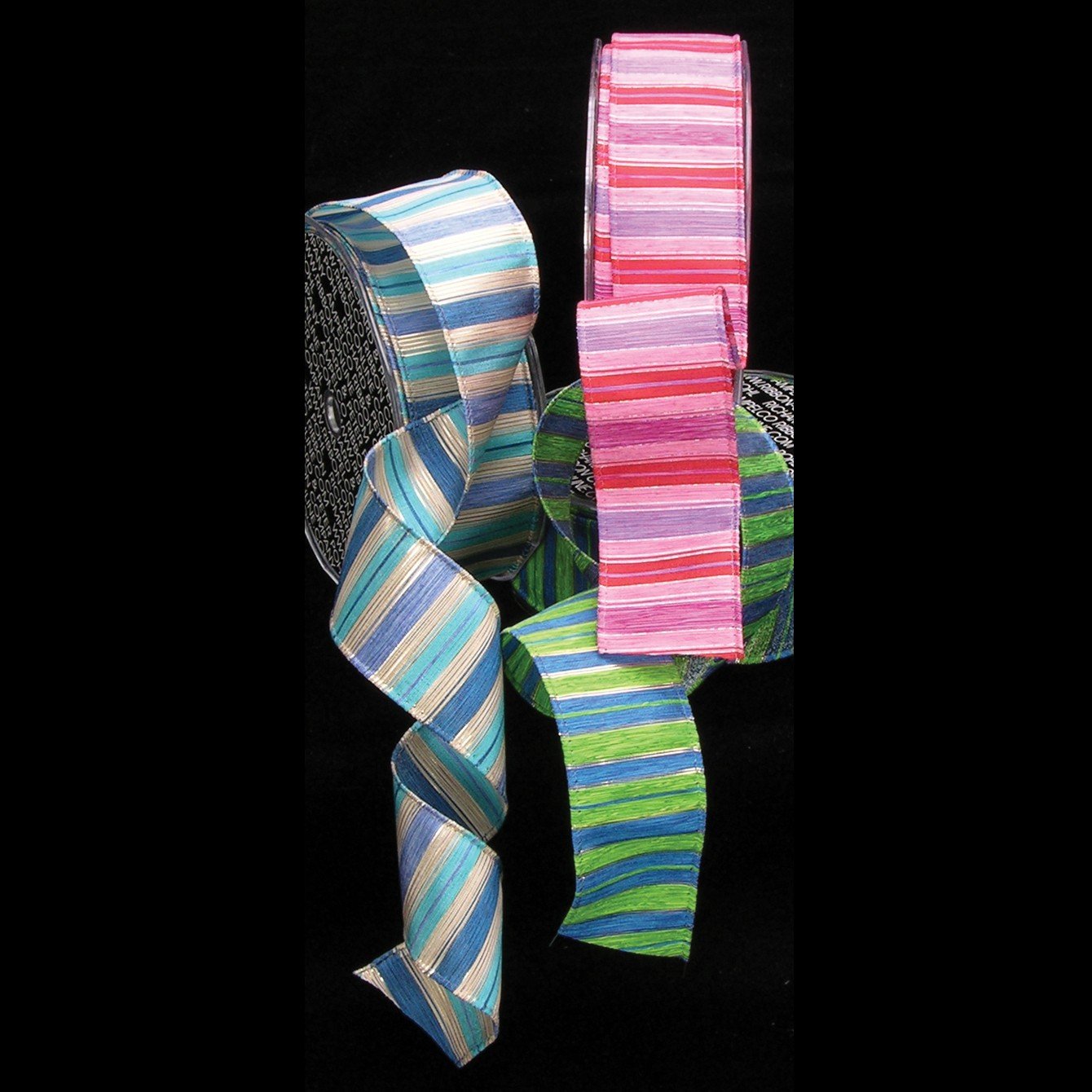 Bold Red and Pink Striped Wired Craft Ribbon 1.5 Inch x 27 Yards - Summer Fun DIY Decoration for Gift Wrapping, Party Decor, Scrapbooking & Hair Bows