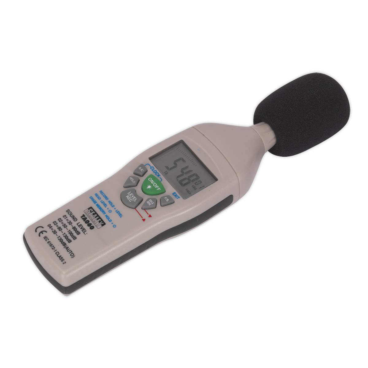 Sealey TA060 Digital Sound Level Meter - Professional Noise Measurement Device for Home, Office & Industrial Use - Perfect for Workplace Safety & Environmental Monitoring