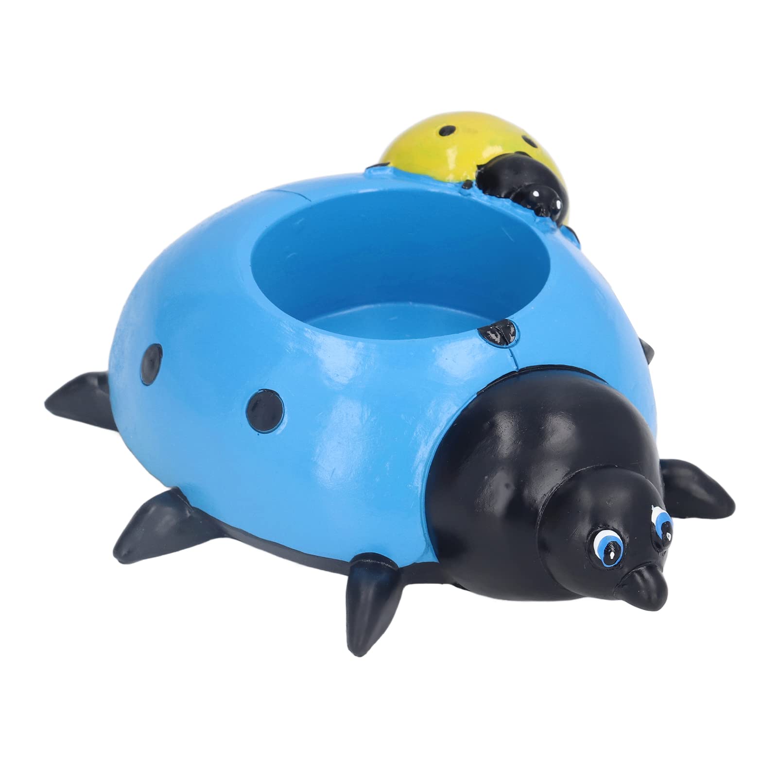 Hand-Painted Ladybug Flower Pot - Durable Resin Planter for Indoor/Outdoor Gardens, Flower Beds & Home Decor (W95) - Perfect for Windowsills, Patios & Gift Giving