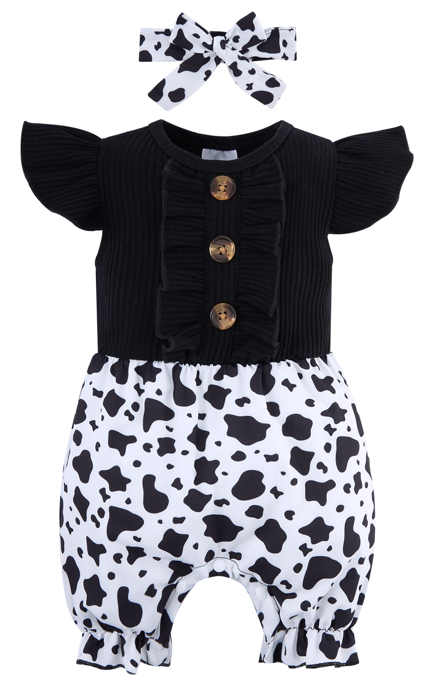 UNICOMIDEA Baby Girls Clothes - Short Sleeve Romper Onesie Outfit for Newborn to 18 Months | Soft Cotton Infant Girl Outfits for Playtime, Daycare & Family Photos