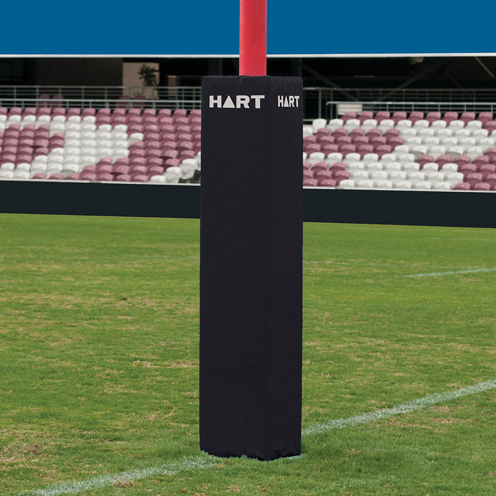 HART Square Rugby Post Pads - 35cm (Set of 4) - High Density Foam Protection for Rugby Goal Posts - Perfect for Training & Match Safety