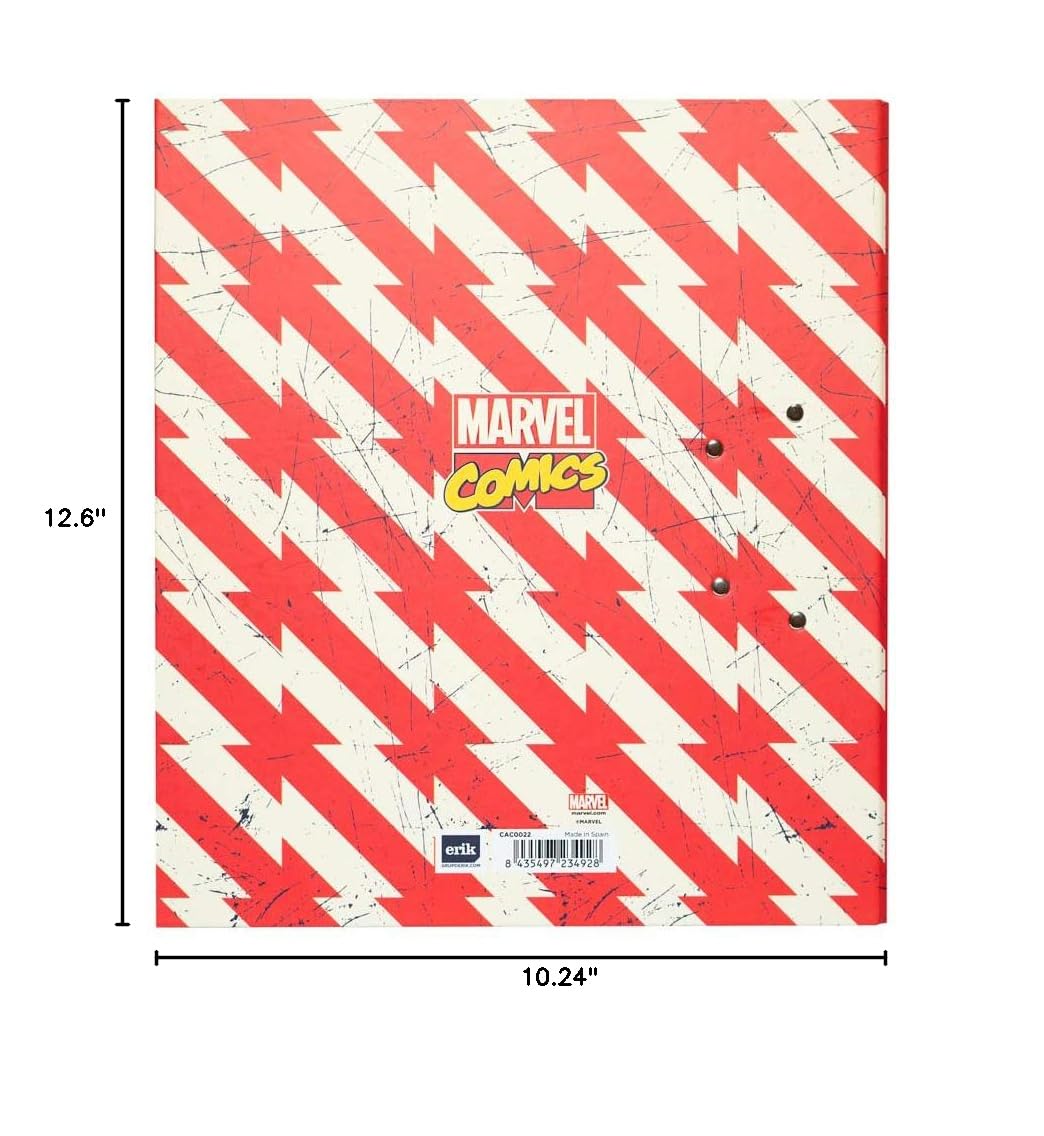 Marvel Captain America Lever Arch File Organizer - 11x12.6 Inches (28x32cm) A4 Ring Binder for Paperwork | Office Supplies, School Folders, Marvel Gifts & Stationery | Perfect for Home Office, Classroom & Comic Book Fans