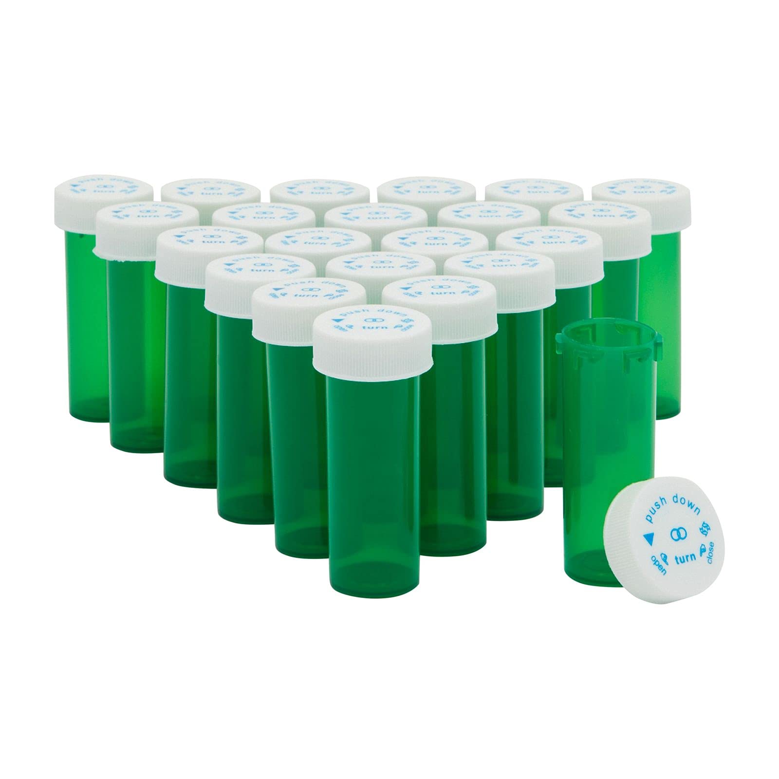 Juvale 6 Dram Prescription Pill Bottles - 280 Pack, Child-Resistant Medication Vial Containers for Pharmacy, Travel & Home Organization - BPA-Free Plastic Storage for Pills, Vitamins & Supplements