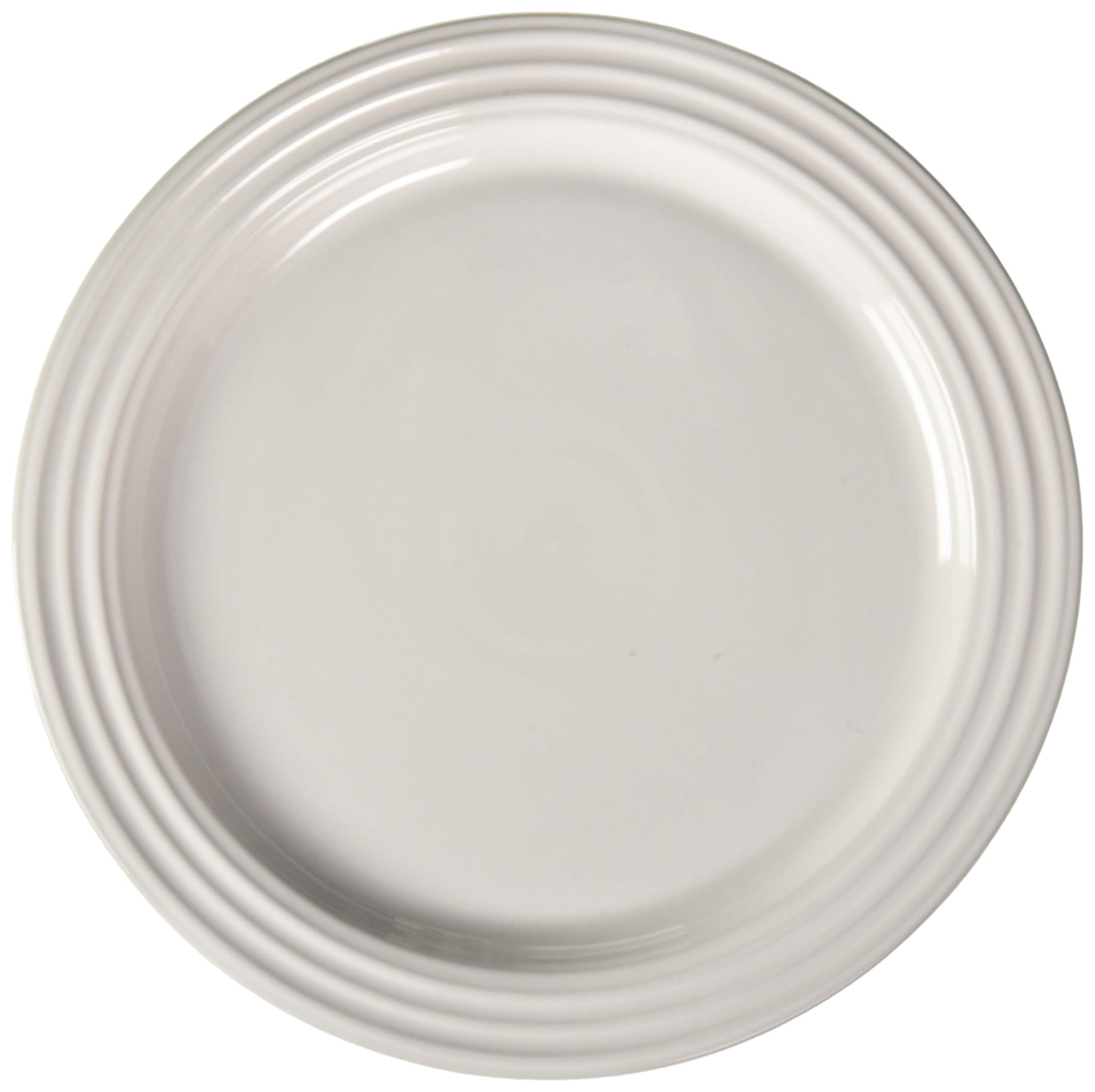 Le Creuset 4-Piece Stoneware Dinner Plate Set - 10.5 Inch White Porcelain Plates for Everyday Dining & Entertaining