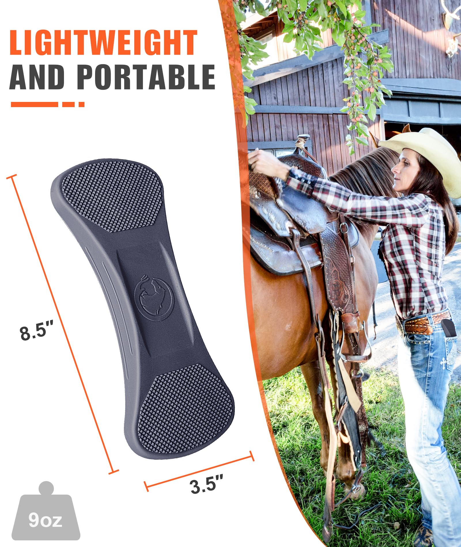 Premium Horse Grooming Brush - Blade-Free Shedding Tool for Gentle Coat Care | Multi-Functional Deshedding Brush for Horses | Navy Blue | Perfect for Daily Grooming, Show Prep & Shedding Season