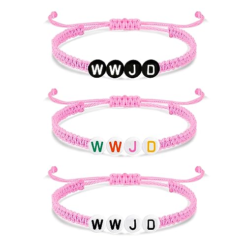 L:3pcs wwjd bracelets
