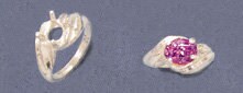 8x6mm Oval Swirl Ring Setting - Solid Sterling Silver or 14K Gold - Size 7 Jewelry Making Supplies for Engagement Rings, Wedding Bands & Custom Jewelry Design