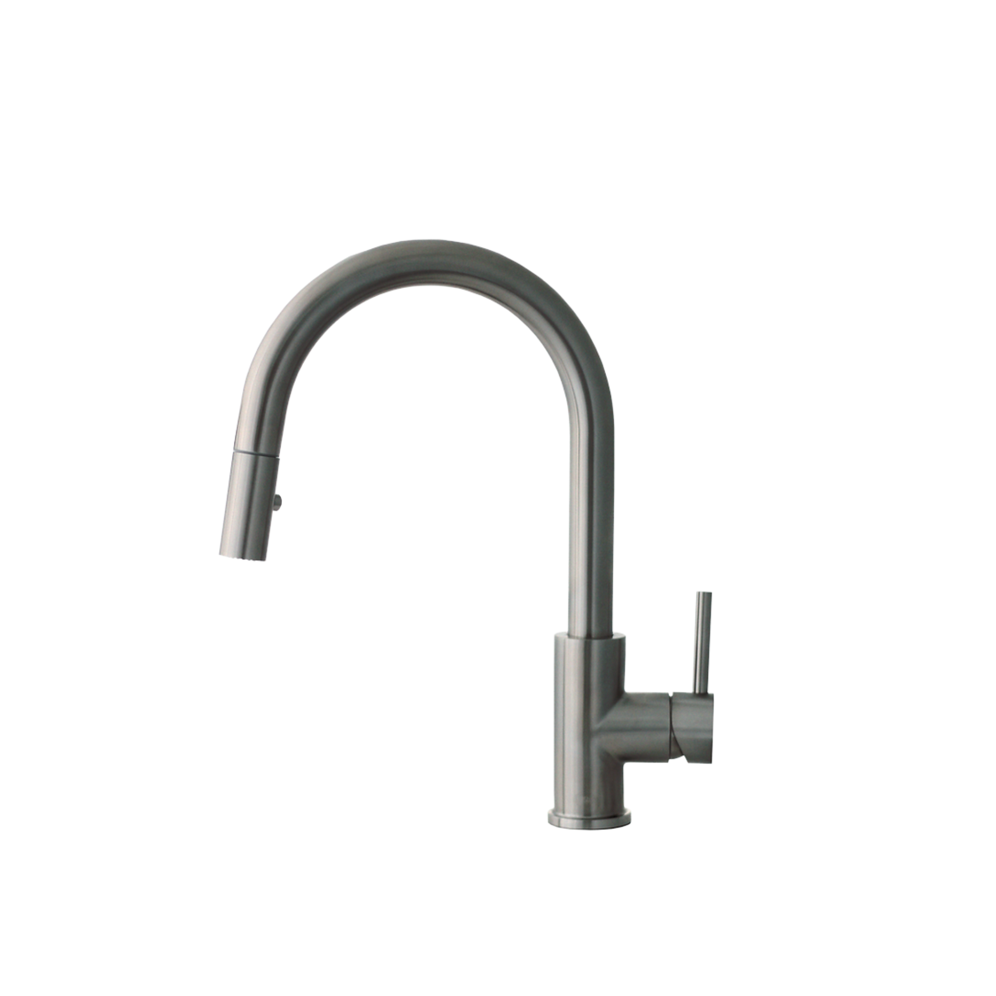 Modern Matte Black Single Handle Pull Down Kitchen Faucet with High Arc Spout - Perfect for Contemporary Home, Restaurant & Commercial Use