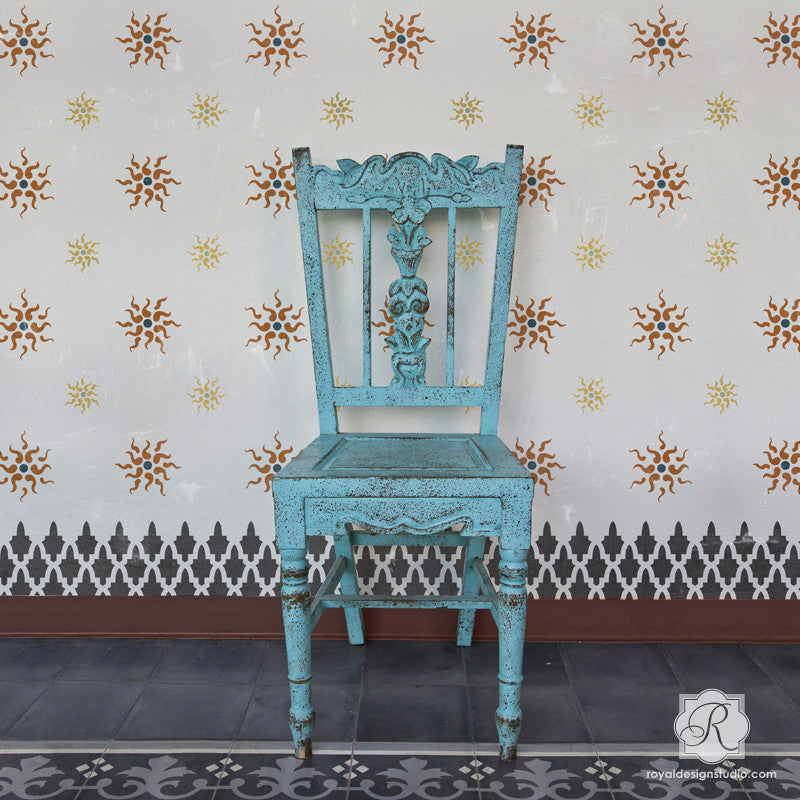 Stella Allover Stars Alison Woolley Wall Stencil - DIY Home Decor, Reusable Painting Template for Walls, Furniture & Crafts - Perfect for Bedrooms, Living Rooms & Nursery Accent Walls