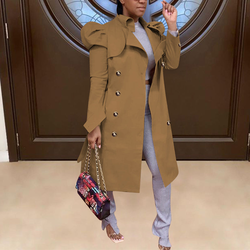 Stylish Women's Long Trench Coat in Multiple Colors - Perfect for Fall Fashion, Office Wear & Outdoor Activities