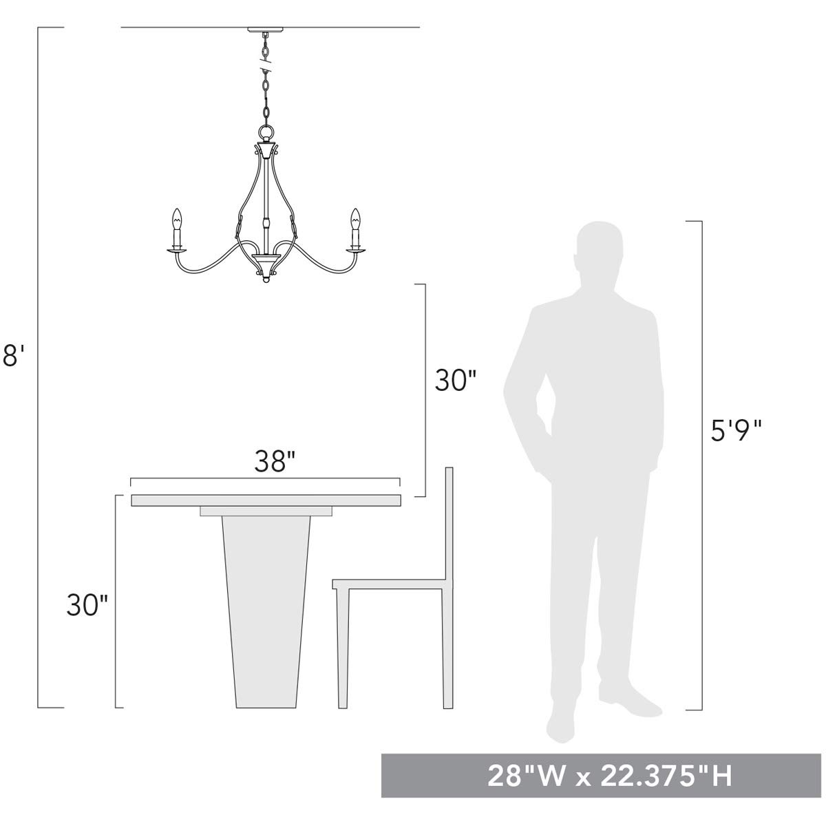 Golden Antoinette 6-Light Chandelier in Burnished Chestnut - Ceiling Mount Dining Room Lighting Fixture for Elegant Home Decor | Perfect for Dining Rooms, Foyers, and Luxury Bedrooms