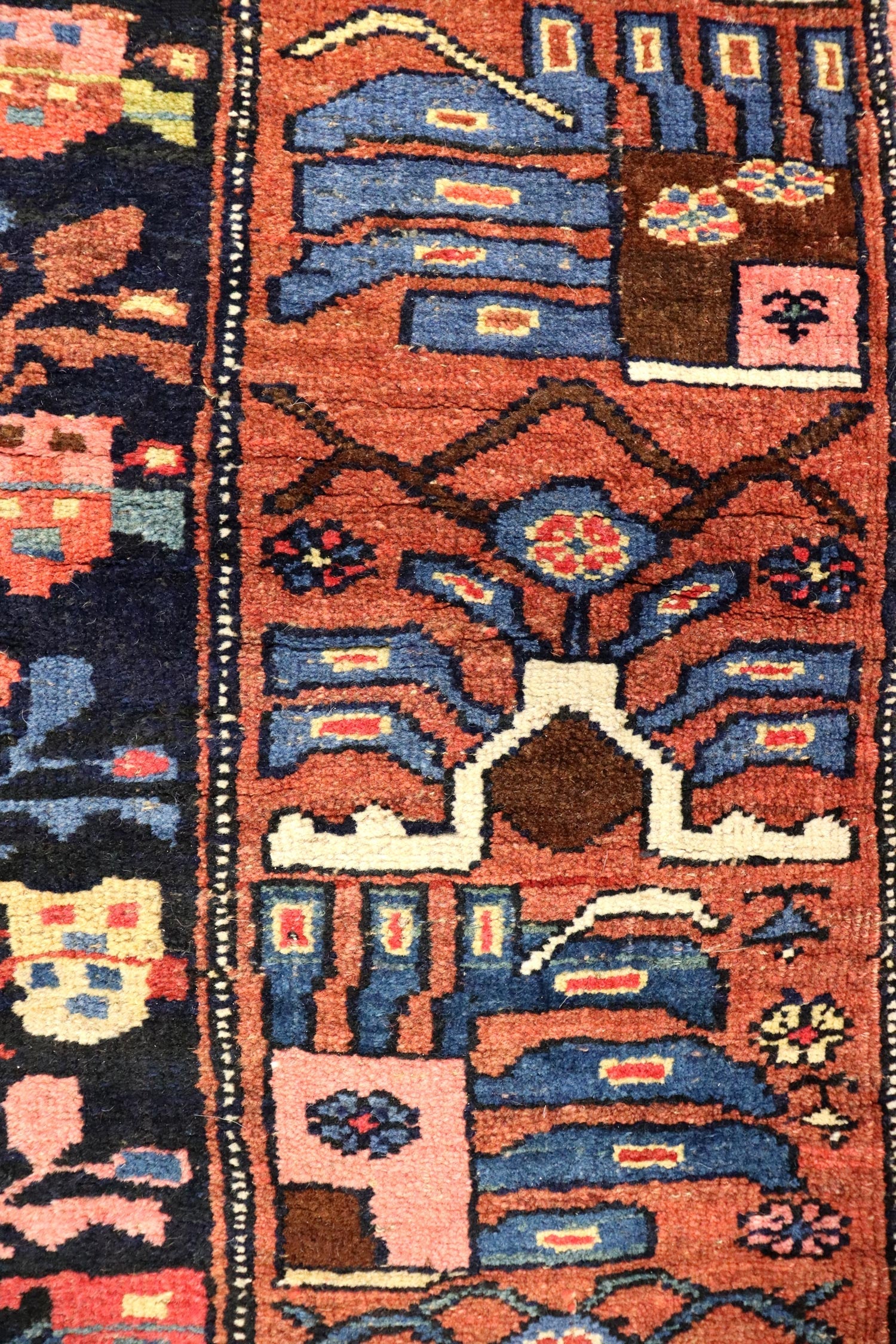 Antique Bijar Handwoven Tribal Rug - Persian Oriental Wool Carpet JF8526 for Living Room, Bedroom & Home Decor