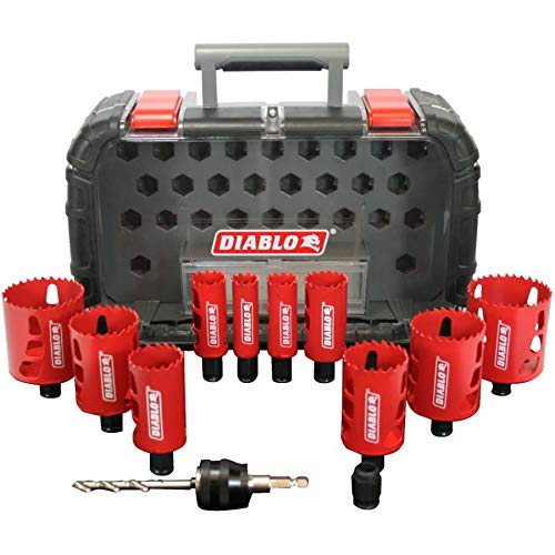 14-Piece Bi-Metal Snap Lock Hole Saw Set - Professional Drill Bit Kit for Wood, Metal & Plastic - Perfect for DIY, Construction & Plumbing Projects