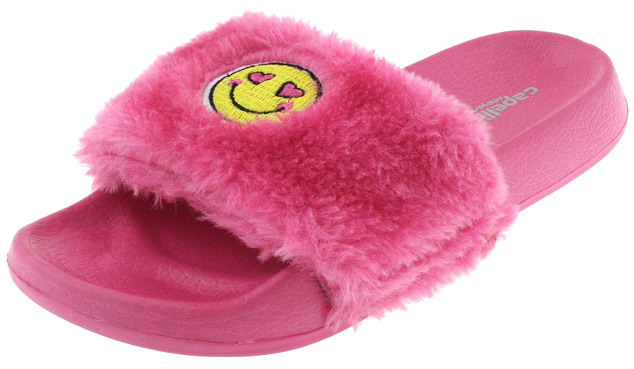 Capelli New York Girls Fashion Slides - Comfortable Summer Sandals for Kids, Non-Slip Casual Shoes for Toddlers & Little Girls | Perfect for Beach, Pool, Playground & Outdoor Activities