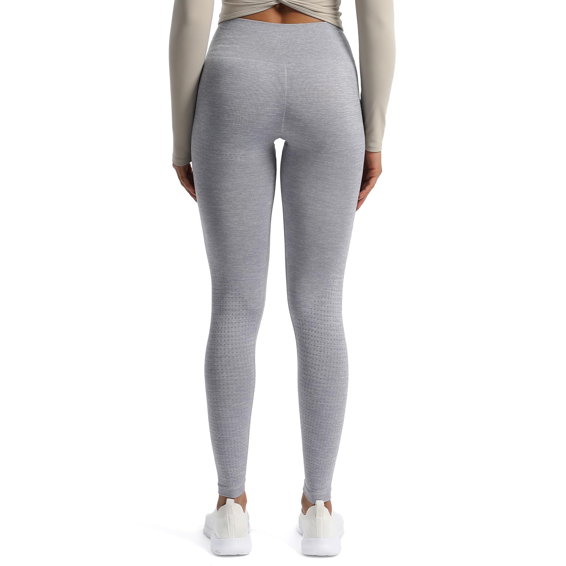 Aoxjox High Waist Seamless Yoga Pants for Women - 24'' Gym Leggings with Vital Workout Design - Perfect for Running, Pilates & Lounge Wear
