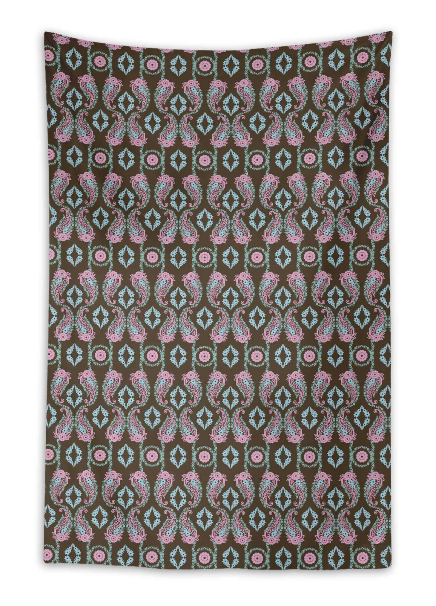 Stylish Brown Paisley & Floral Tapestry Wall Hanging - 58 x 80 Inches Boho Home Decor for Living Room, Bedroom, or Kids Room - Perfect for Nursery, Dorm, or Apartment Decorating