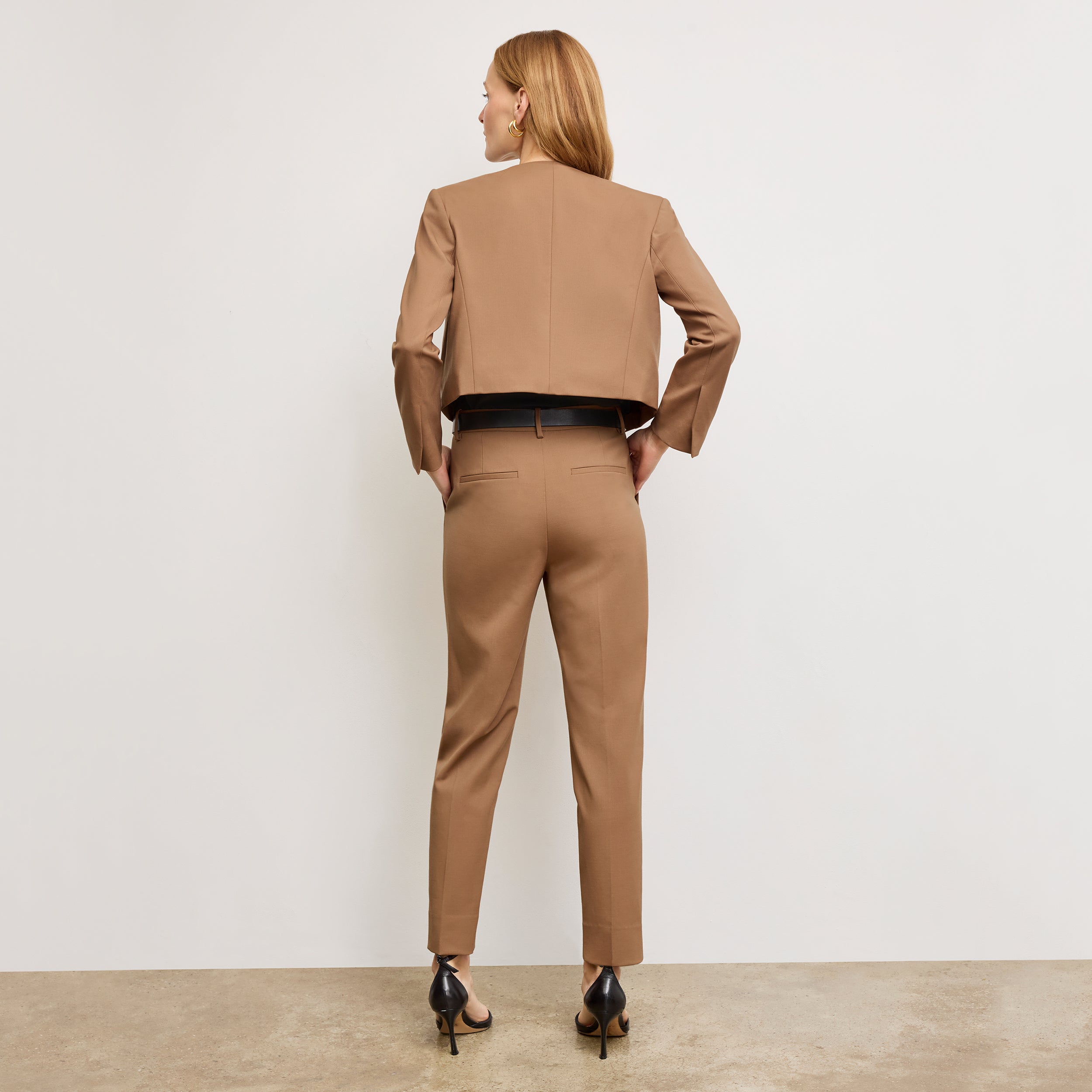 Mejia Washable Wool Twill Pants in Camel Color - Comfortable & Durable Trousers for Office, Travel & Casual Wear