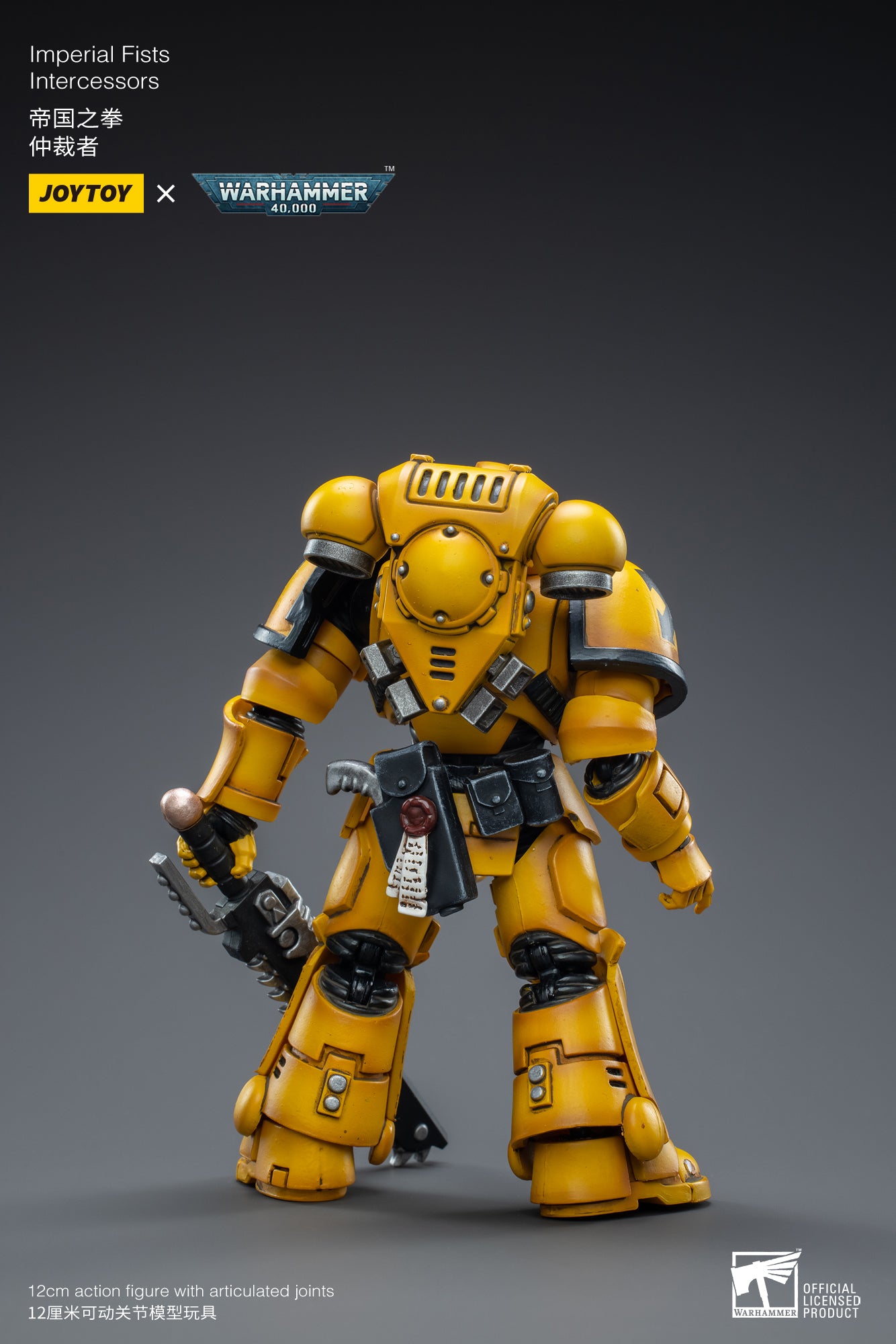 1/18 JOYTOY Warhammer 40K Imperial Fists Intercessors Action Figure - Highly Detailed Collectible Model for Tabletop Gaming & Display