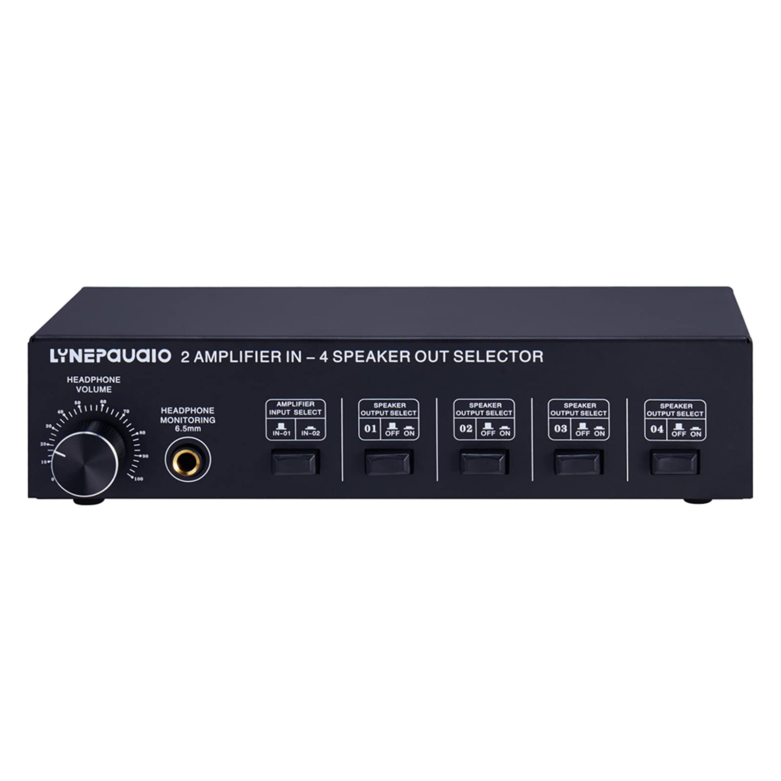 Balikha 2 Input 4 Output Audio Selector Switch - Headphone Splitter Distributor for Studio, Gaming & Home Theater Systems