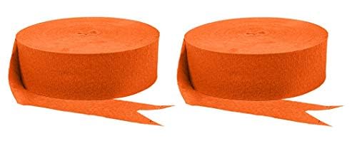 Bulk Crepe Streamer 2-Pack - 1000 Feet Orange Peel Decorations for Parties, Events & Celebrations | Durable & Vibrant Party Supplies