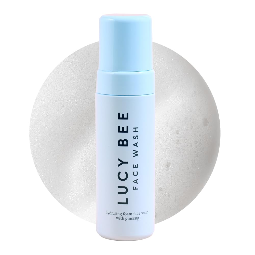 Hydrating Foam Face Wash for Men & Women - Natural Daily Cleanser with Ginseng Extract | Dermatologist Approved for Sensitive & Teen Skin | 5.07 fl oz | Gentle Morning & Night Skincare Routine | Perfect for Travel & Gym Use