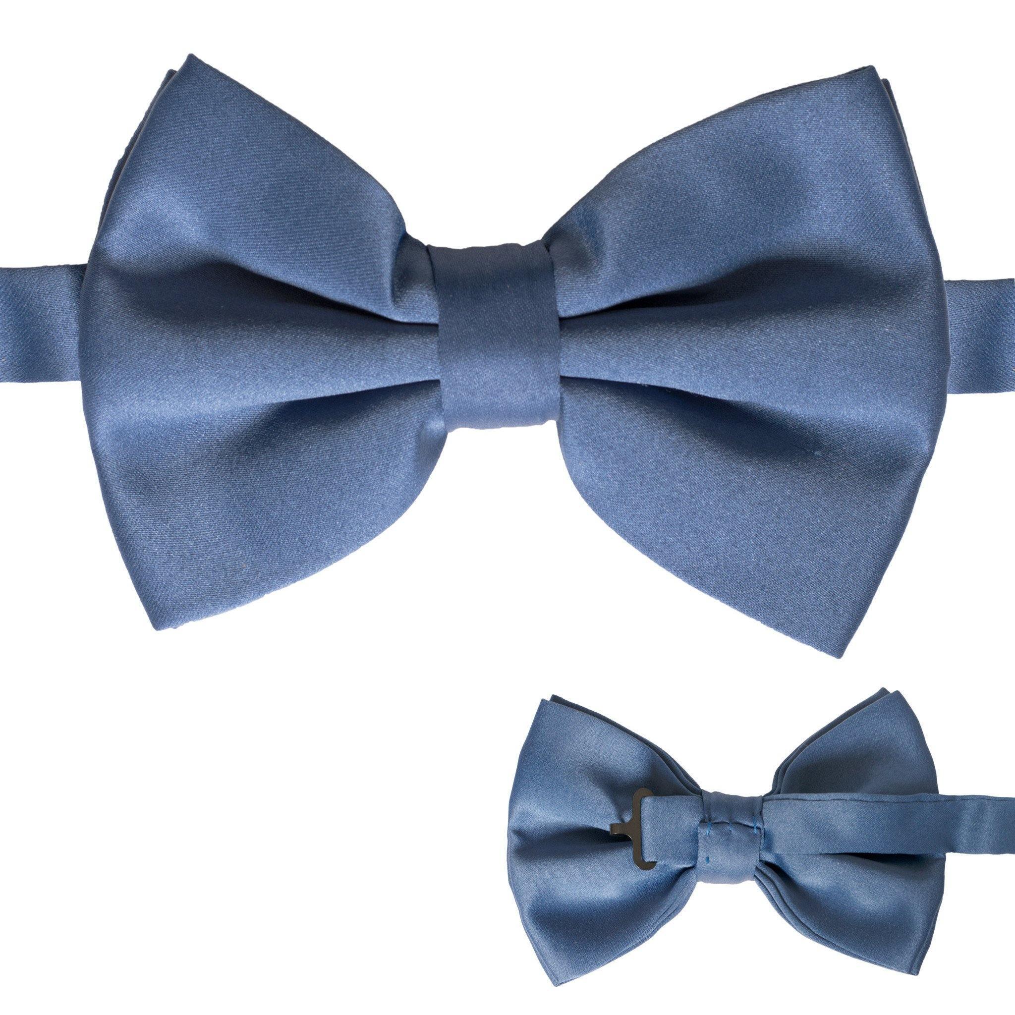 Elegant Navy Blue Adjustable Satin Bow Tie for Men - Perfect for Weddings, Prom & Formal Events | Premium Quality & Comfortable Fit