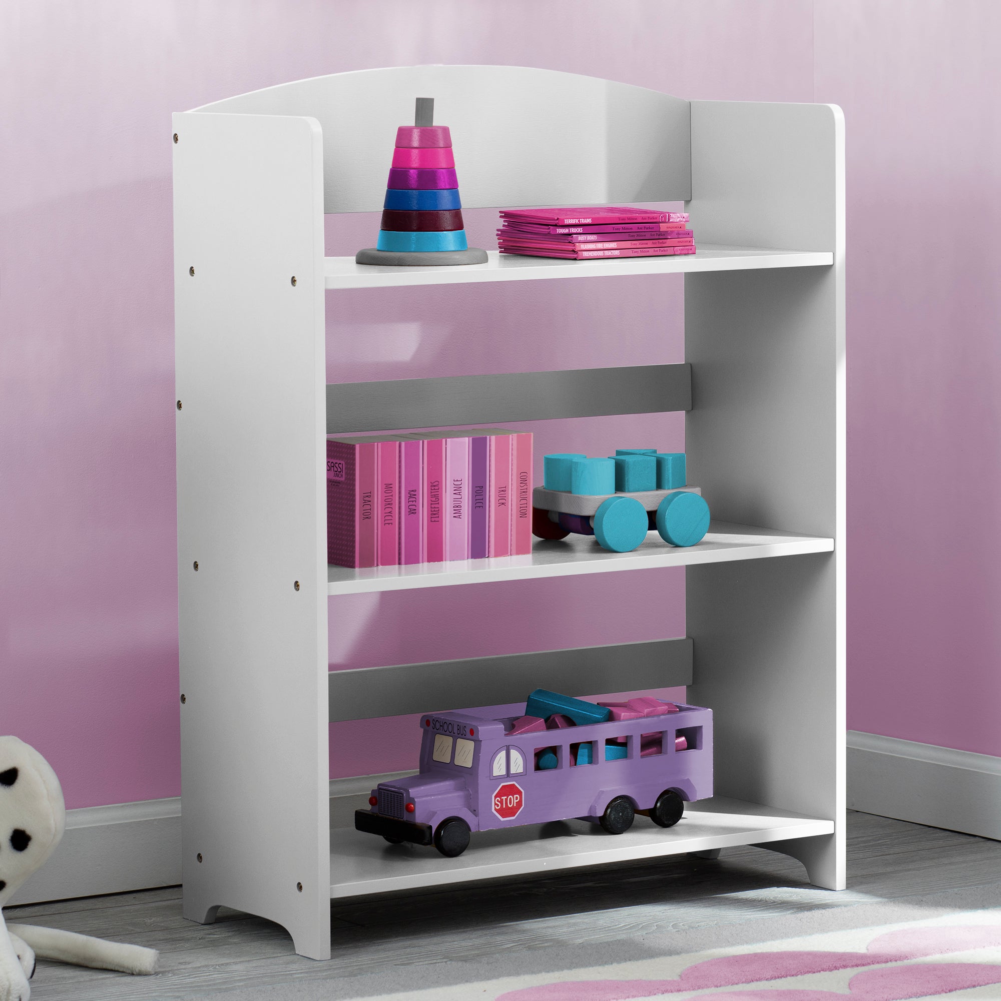 MySize Bookshelf - Adjustable & Modern Wooden Bookshelf for Home, Office, or Kids Room - Perfect for Organizing Books, Toys, and Decor