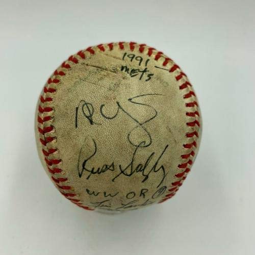 Don Drysdale & Mets Broadcasters Autographed Baseball with Florida Mayor - PSA/DNA Certified COA - Signed MLB Collectible - Perfect for Sports Memorabilia Displays & Fan Collections