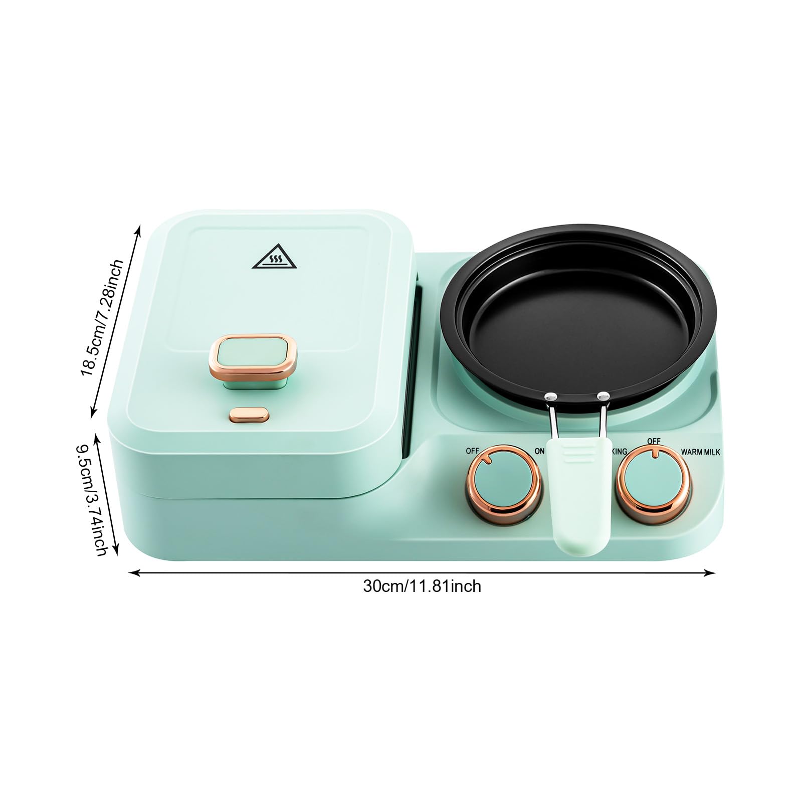 Non-Stick Electric Mini Toaster - 2 Slice Breakfast Sandwich Maker for Quick & Easy Meals - Perfect for Home, Office, Dorm & RV Use