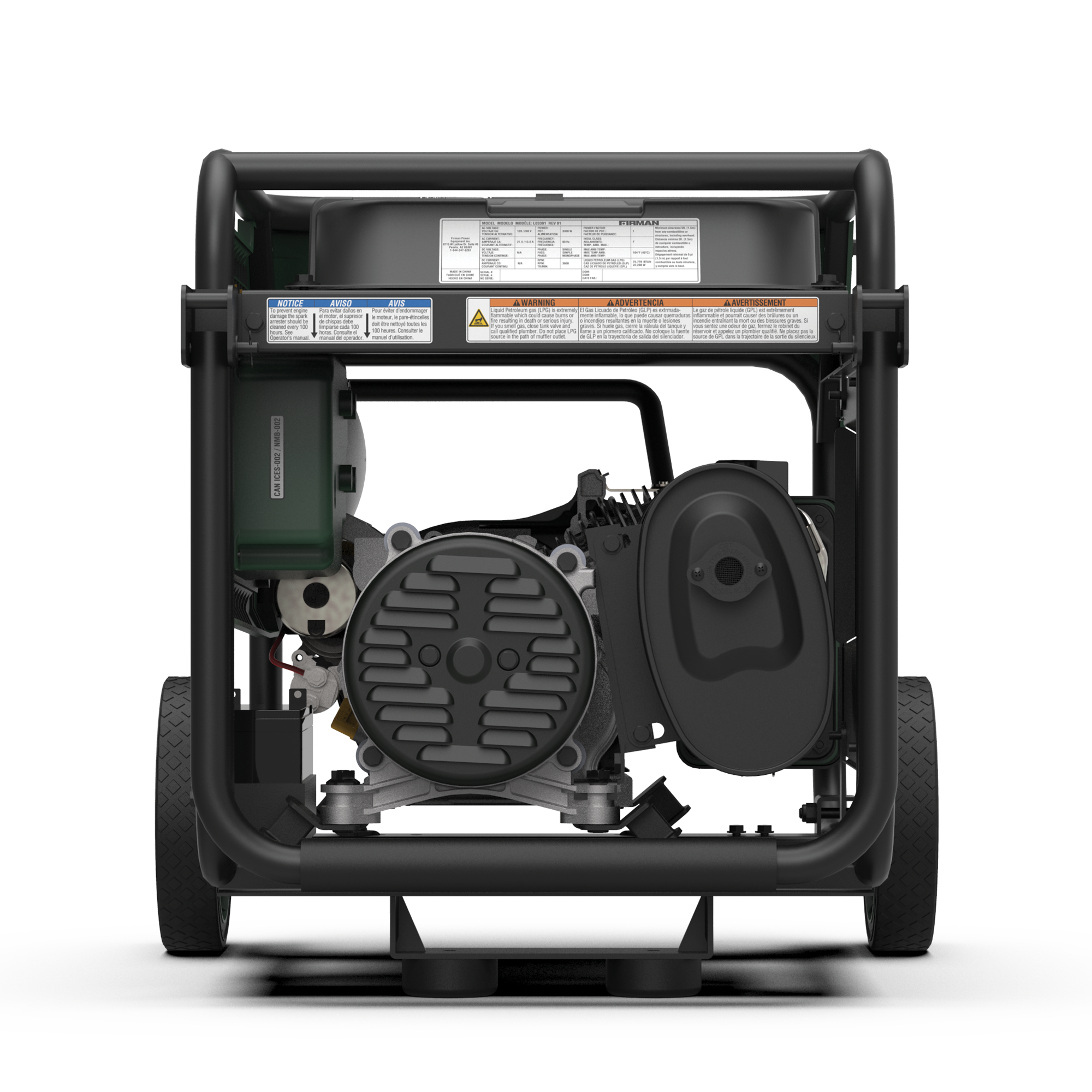 4100W LPG Portable Generator with Electric Start - Perfect for Camping, RV Trips, and Emergency Power Backup