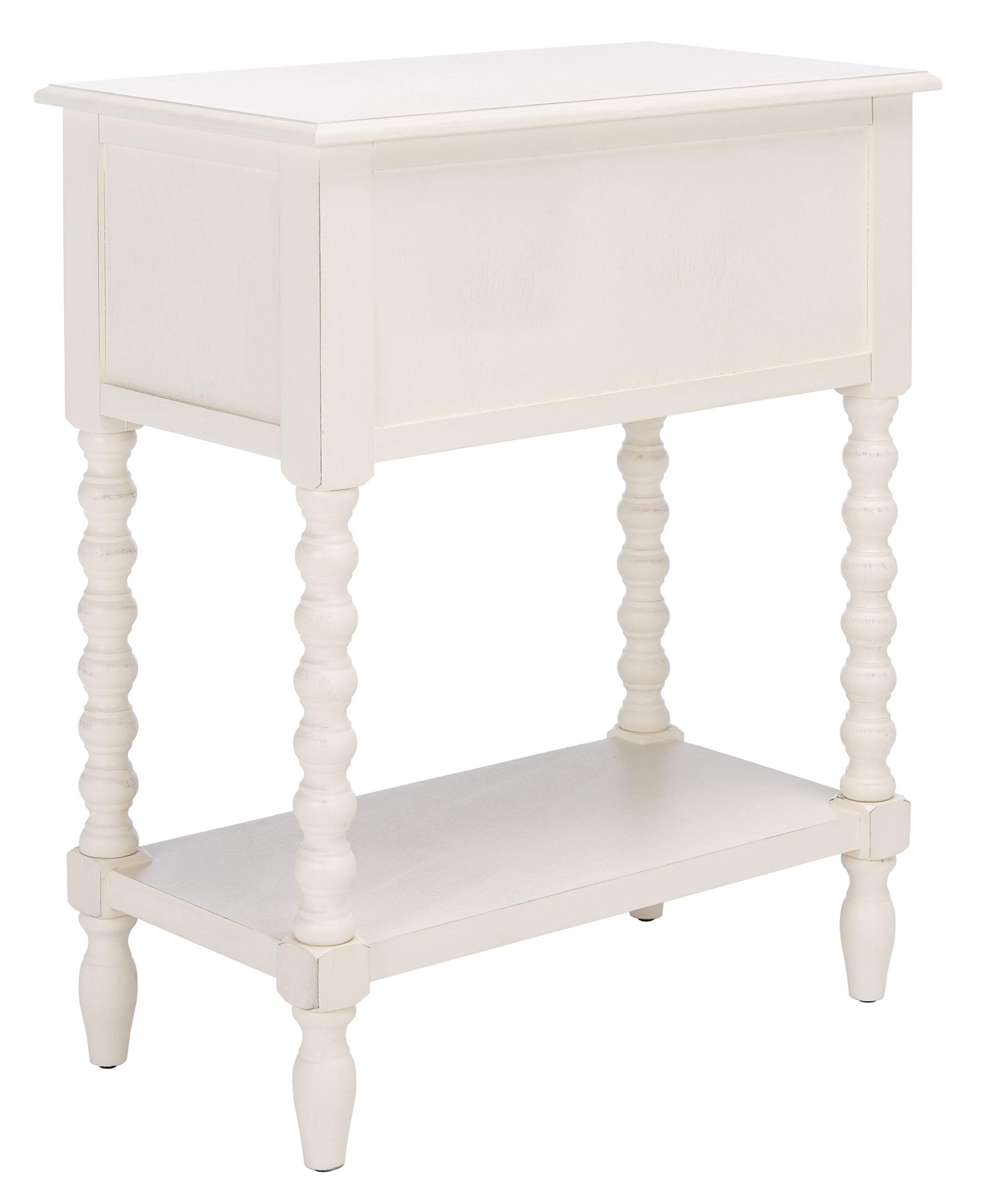SAFAVIEH Home Collection Athena Distressed White 3-Drawer Console Table - Farmhouse Style Entryway Furniture for Hallway, Living Room & Bedroom Decor