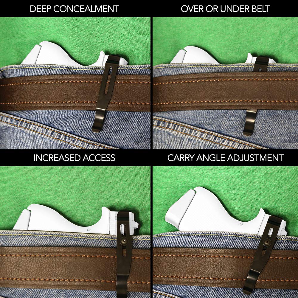 ClipDraw Gun Clip - Low Profile Slim Concealed Carry Holster for Pistols | Easy Installation | Made in USA | Perfect for Everyday Carry, Home Defense & Concealed Carry