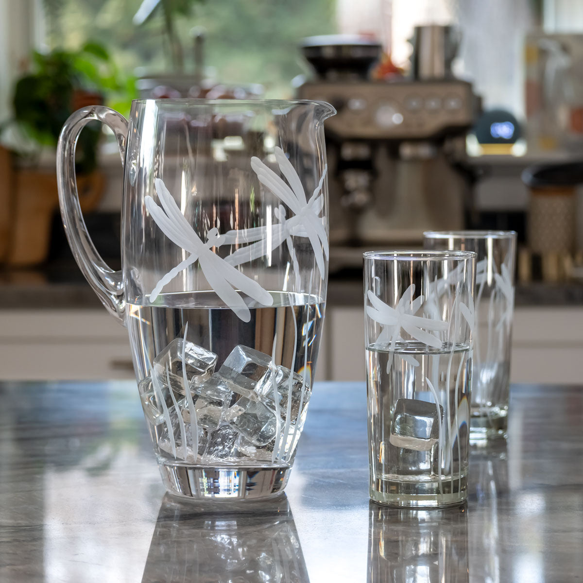 Dragonfly 84.75oz (2.5L) BPA-Free Water Pitcher with Filter - Large Capacity for Refrigerator, Home & Office Use