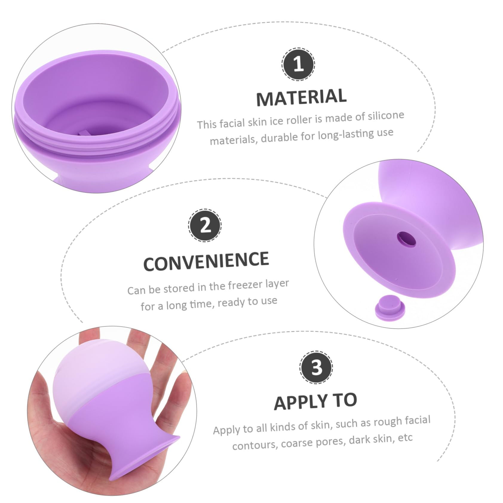 Cooling Ice Face Roller - Silicone Facial Massager & Eye Depuffer for Glowing Skin | Beauty Tool for Puffiness, Wrinkles & Dark Circles | Perfect for Morning Routine & Post-Workout Recovery