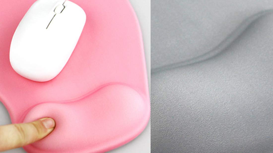 Ergonomic Gel Wrist Support Mouse Pad with Memory Foam - Non-Slip Rubber Base Gaming & Office Mousepad - Premium Textured Surface for Laptop & Desktop Computers (Pink) - Perfect for Long Work Hours & Gaming Sessions