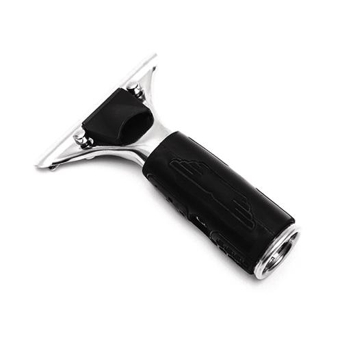 Ettore Quick Release Stainless Steel Squeegee Handle with Rubber Grip - Perfect for Window Cleaning, Car Washing, and Shower Glass Maintenance