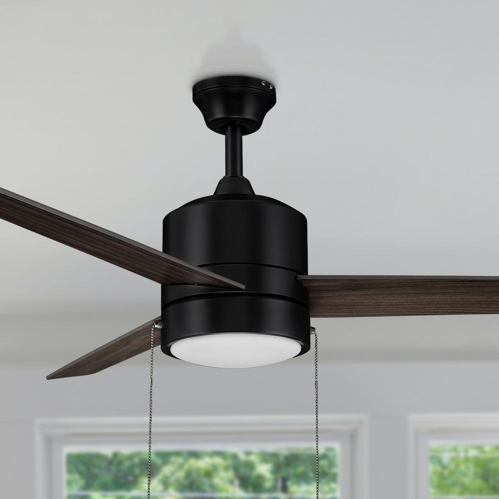 52 Inch Marais Ceiling Fan with LED Light & Pull Chain - Modern Cooling for Bedroom, Living Room & Outdoor Spaces