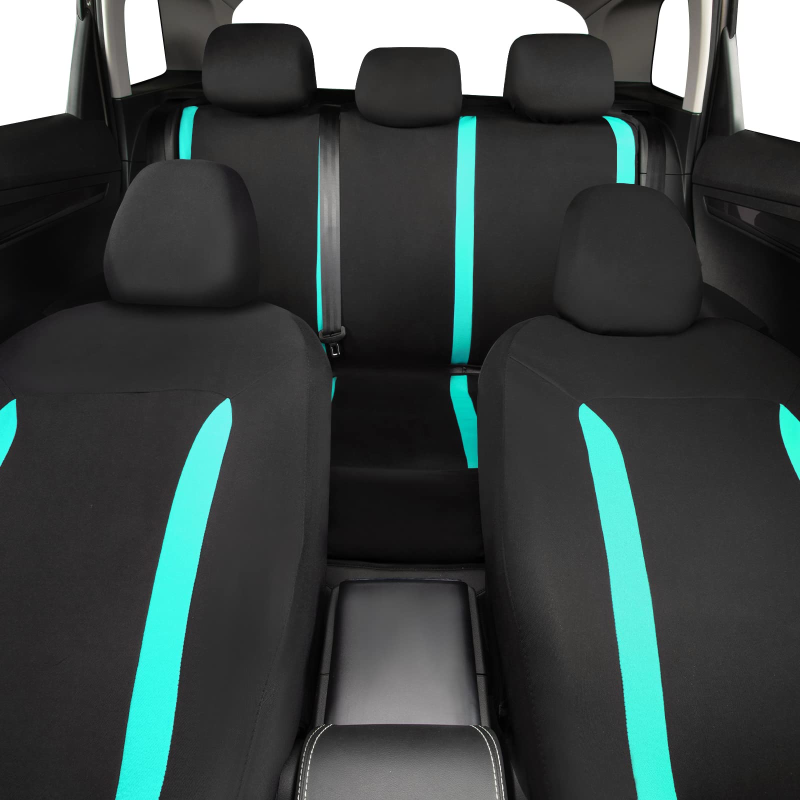 Premium CAR-GRAND Universal Car Seat Covers Full Set - Breathable Elastic Fabric, Airbag Compatible, Universal Fit for Cars, Trucks, Vans & SUVs - Durable Protection for Men & Women (Mint Green) | Perfect for Daily Commutes, Road Trips & Family Adventures