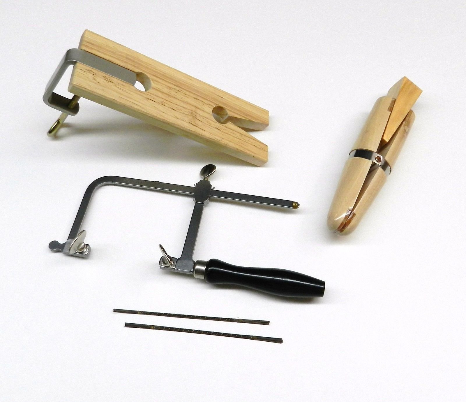 JTS Jewelry Making Tools Kit with Bench Pin, Saw Frame, Saw Blades & Ring Clamp - Essential Supplies for DIY Jewelry Crafting & Metalworking Projects