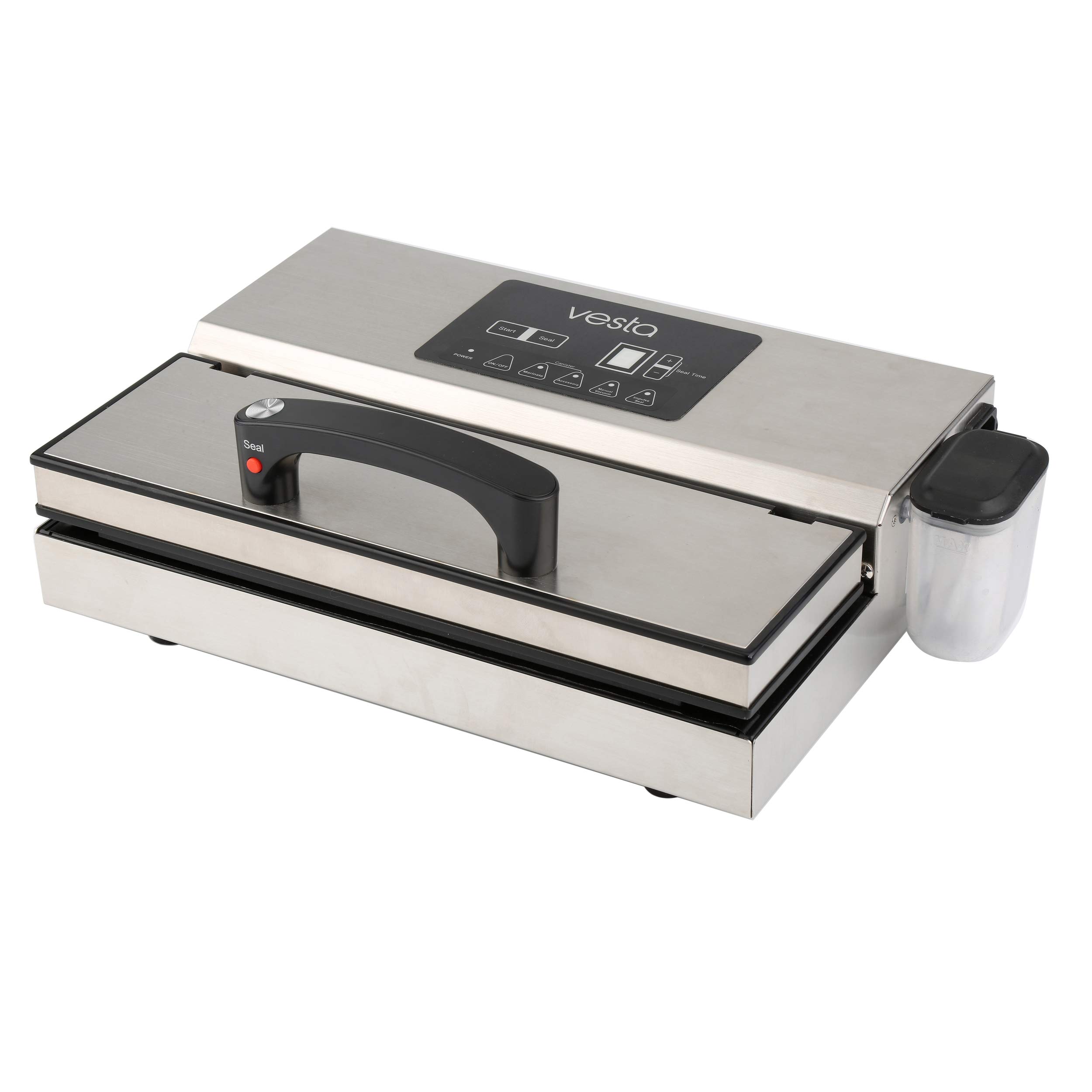 Vesta Precision Vac n Seal Pro II Suction Vacuum Sealer - 16-Inch Seal Bar, Fast Automatic Sealing with Built-in Pressure Sensor | Extends Food Freshness for Sous Vide Cooking, Meal Prep & Food Storage | Ideal for Home Kitchen, Camping & Freezer Organization