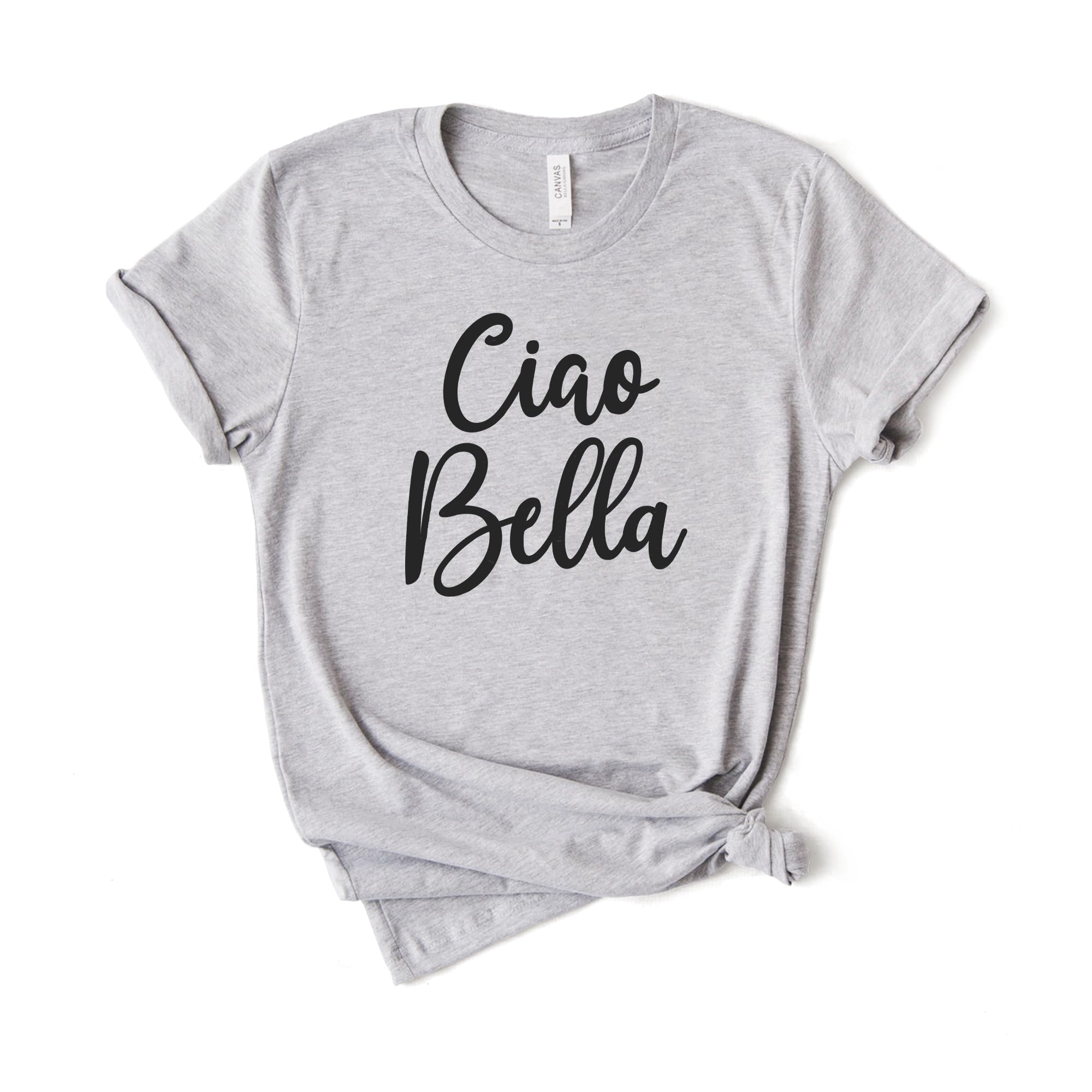 Ciao Bella Shirt - Hello Beautiful Italian T-Shirt - Unisex Softstyle Tee - Cute Italy Gift for Women & Men - Perfect for Travel, Parties & Casual Wear