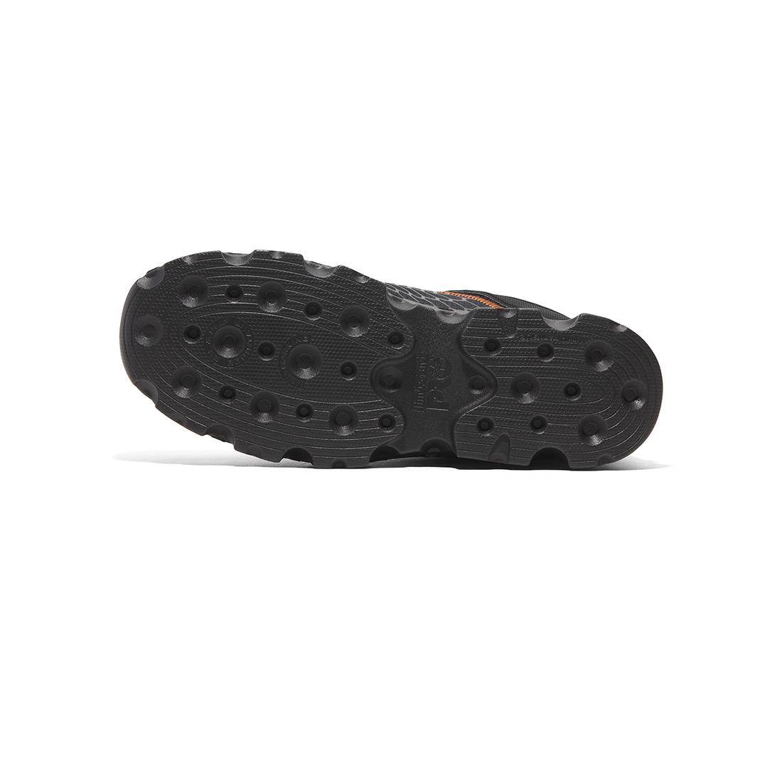 Powertrain Sport Alloy Toe Work Shoes for Men - Black & Orange Safety Shoes - Lightweight & Durable for Construction, Warehouse & Industrial Work